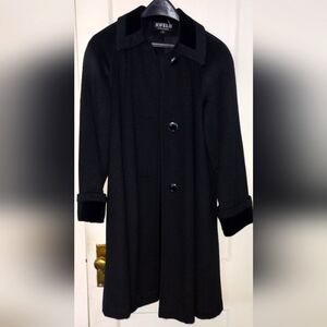 Jofeld velvet cuffed trench coat